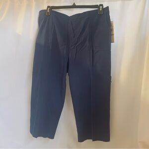 NWT Alfred Dunner Classic Fit Capri Navy Pants SZ 18 Island Hopping 2020 Side